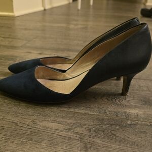 Louise et Cie Women's Pointed Heels In Blue Leather And Suede Size 6.5